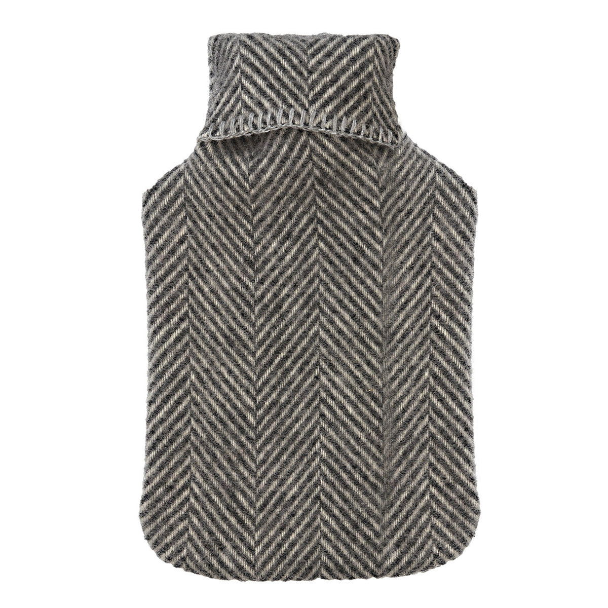 Tweedmill - Hot water bottle | wollen kruikzak met kruik Fishbone slate