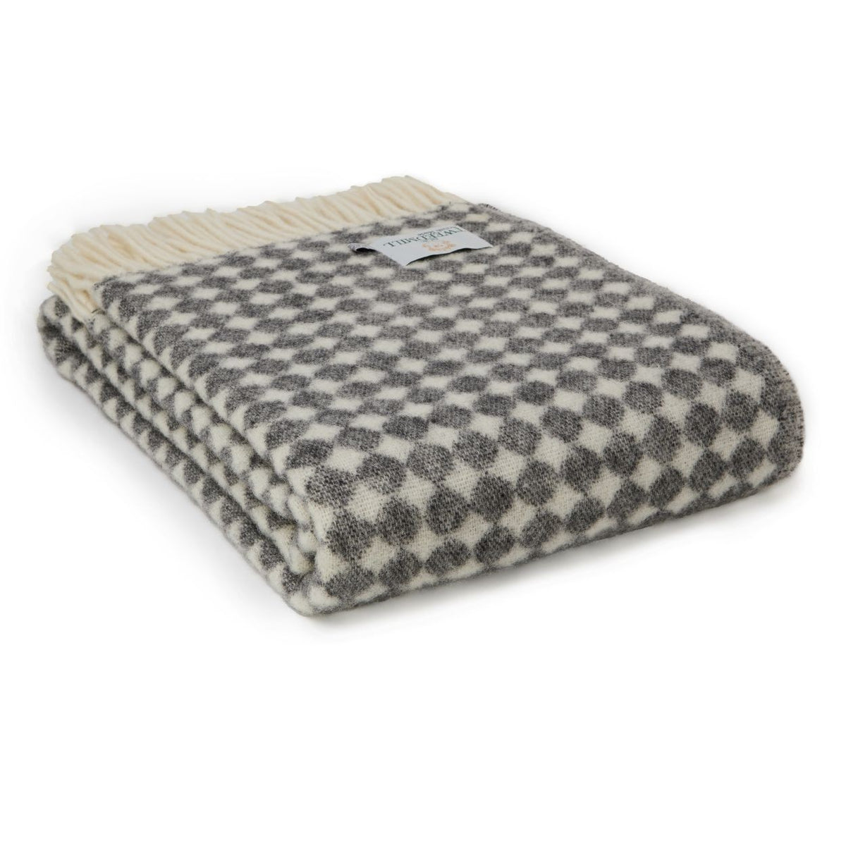 Tweedmill - Jacquard Spot | wollen plaid Charcoal