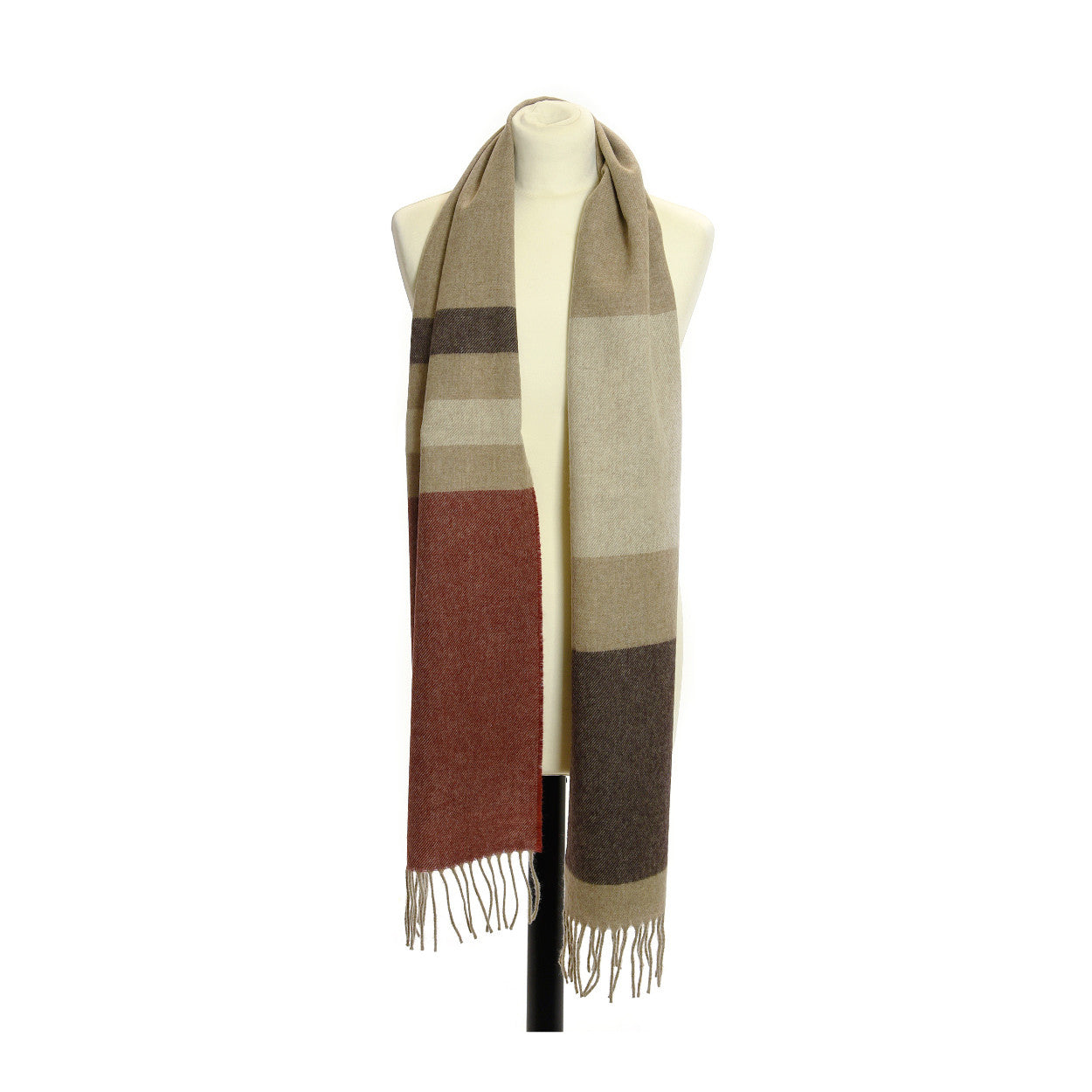 Tweedmill - Scarf Stripe | wollen sjaal met franjes Wren
