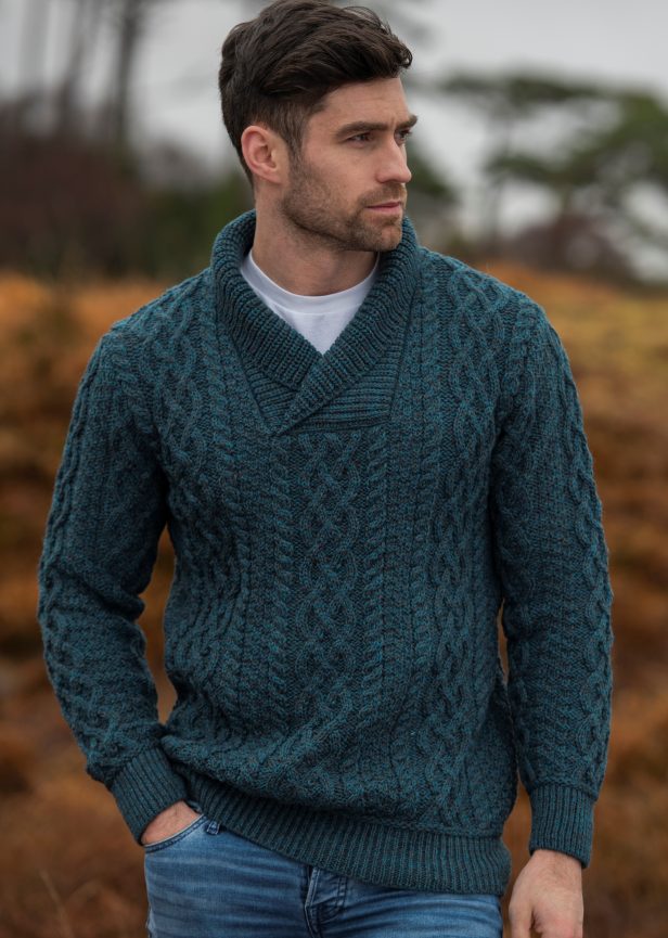 West End - SH5065 | woolen men's sweater with shawl collar
