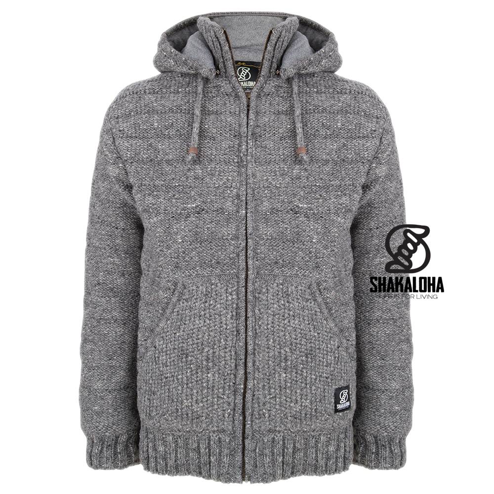 Shakaloha - Chuck ziphood | wollen vest met capuchon Grijs