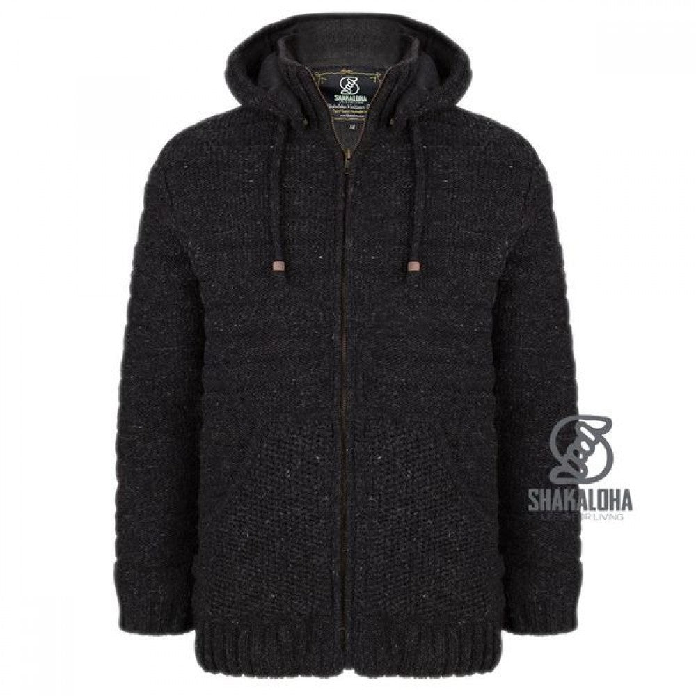 Shakaloha - Chuck ziphood | wollen vest met capuchon Antraciet