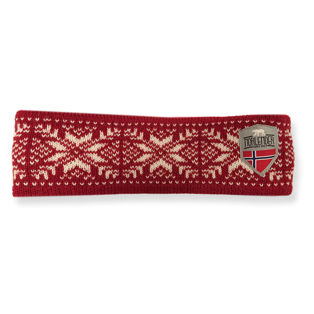 Norlender - Snowflake headband | wollen hoofdband Red