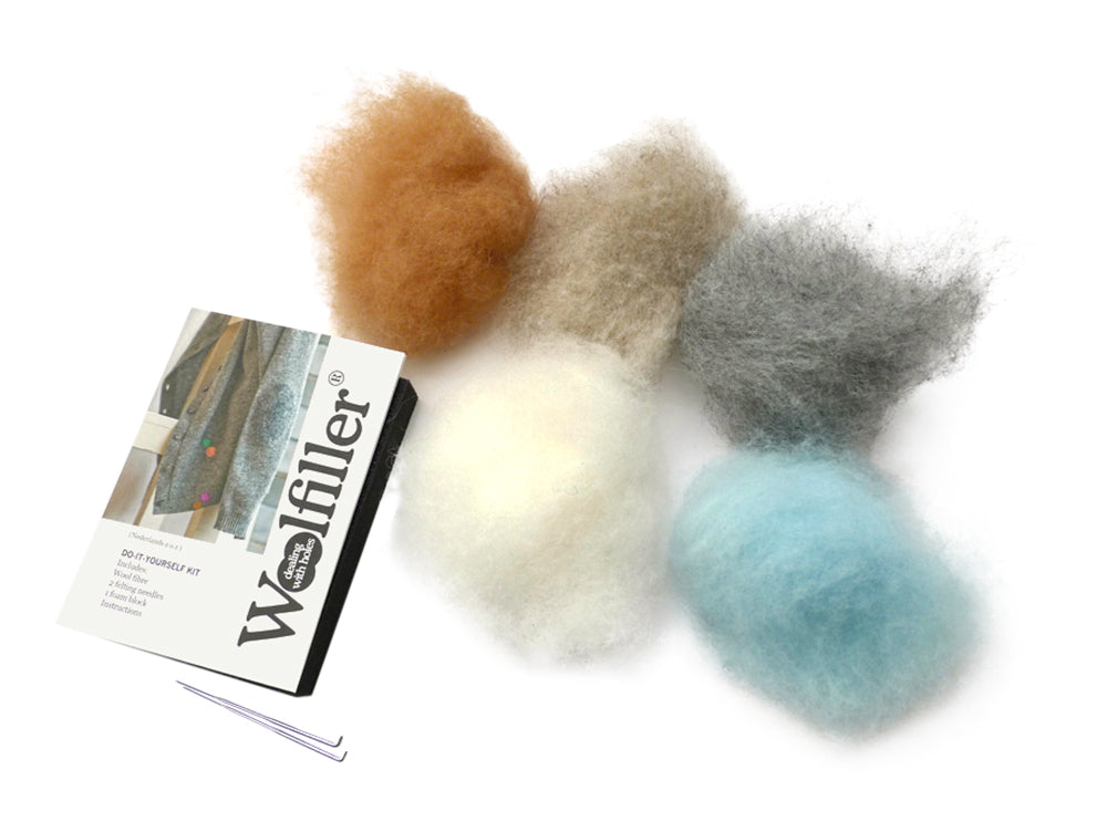 Woolfiller | wol reparatie set Wolwit