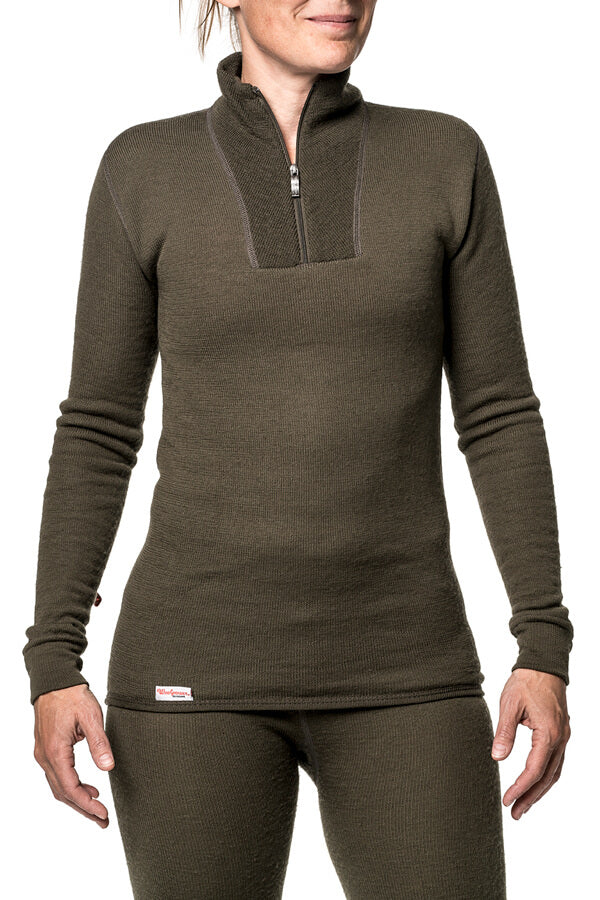 Woolpower - Zip turtleneck 200 | wollen thermoshirt met col