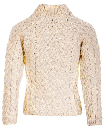 Aran Woolen Mills - B464| merino wool ladies sweater with turtleneck