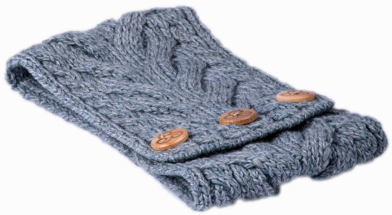 Aran Woollen Mills - B945 | hoofdband van merinowol Ocean grey