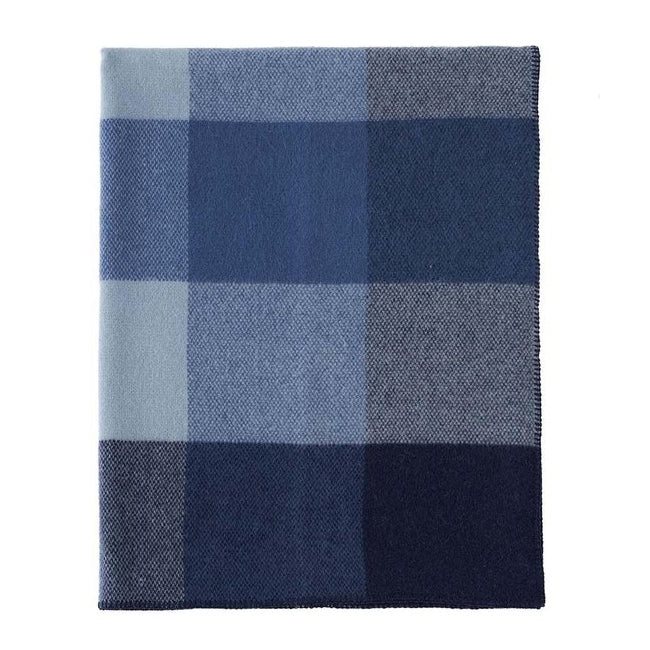 Klippan - Block | plaid van lamswol Blue