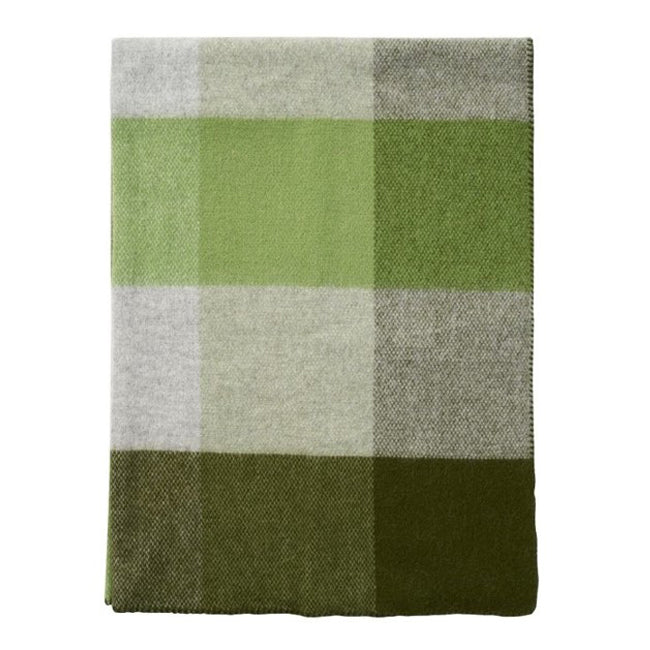 Klippan - Block | plaid van lamswol Green