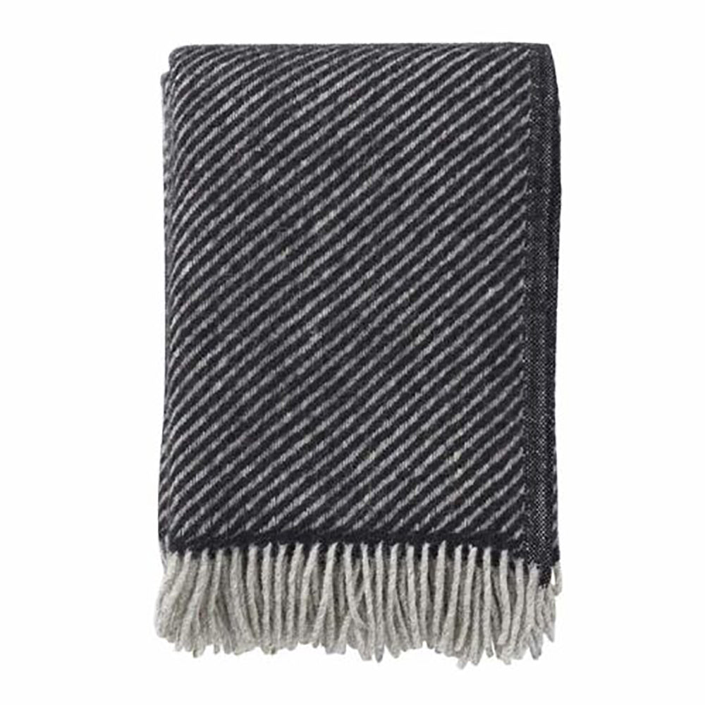 Klippan - Carl | plaid van Zweedse wol Black