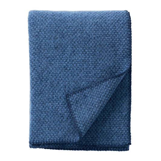 Klippan - Domino | plaid van lamswol Sea blue