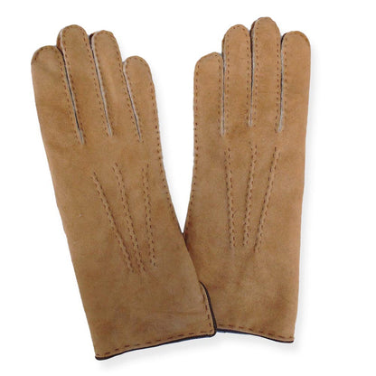 Texelana | suede sheepskin gloves with leather trim
