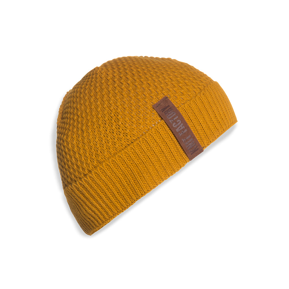 Knit Factory - Jazz beanie | gebreide muts Oker