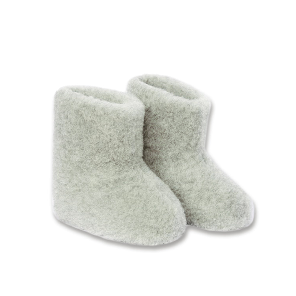 Yoko Wool | pantoffellaars van schapenwol Grijs