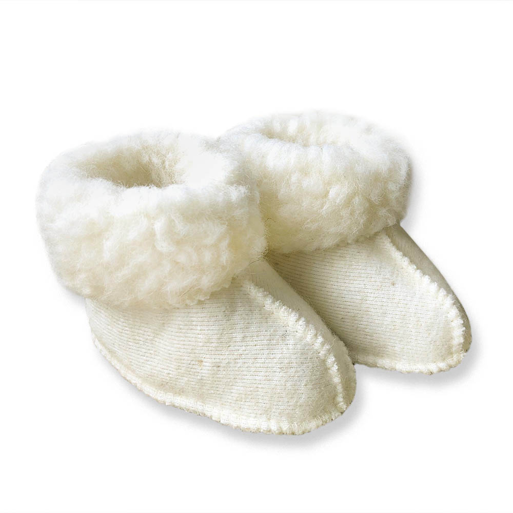 Baby pantoffel van schapenwol | Yoko Wool Miki