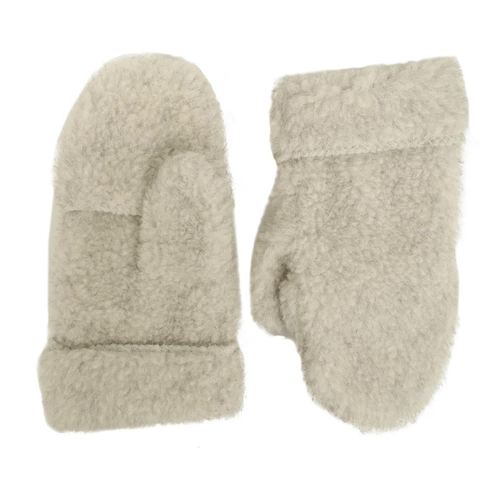 Yoko Wool - Freeze mittens hooded | wanten van schapenwol Light grey