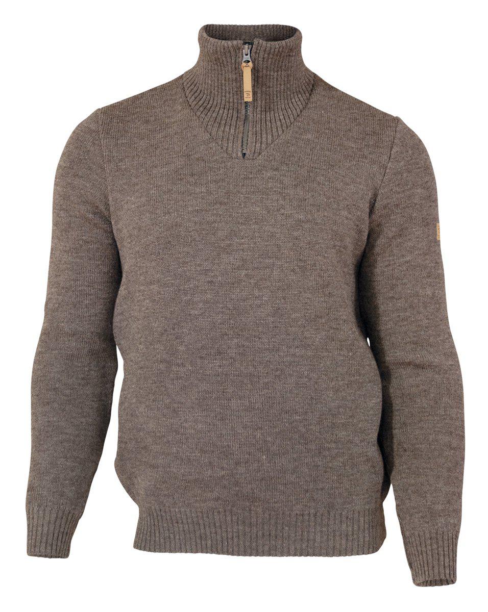 Ivanhoe Knitted in Sweden - NLS Elm HZ | wollen herentrui Nutmeg