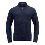 Devold - Nansen zipneck | Noorse wollen trui met rits Dark blue