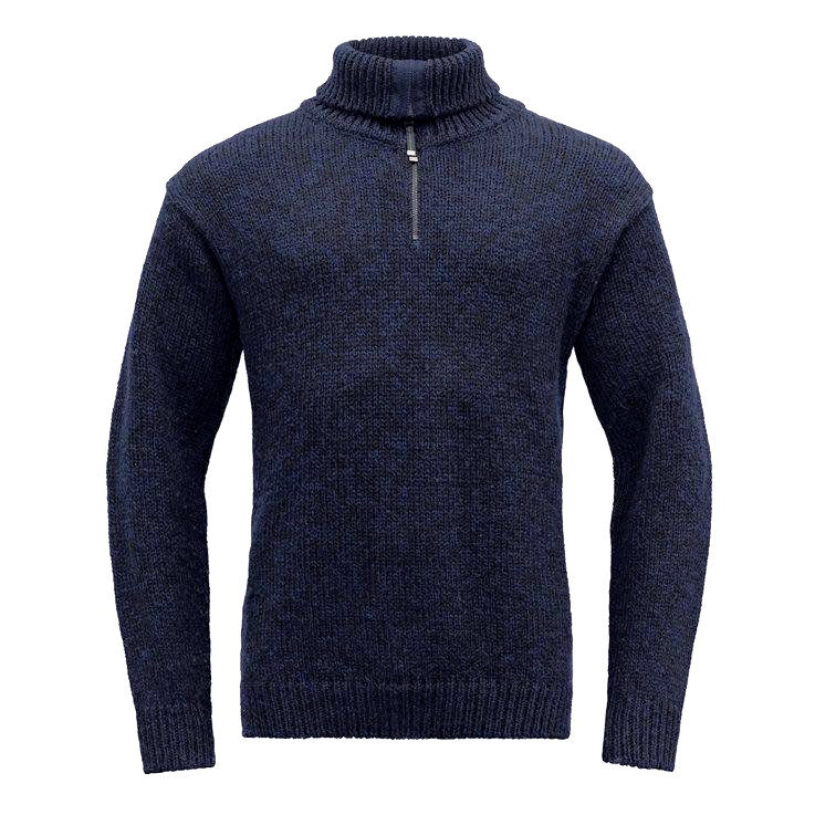 Devold - Nansen zipneck | Noorse wollen trui met rits Dark blue
