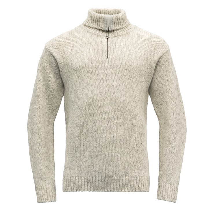 Devold - Nansen zipneck | Noorse wollen trui met rits Grey melange