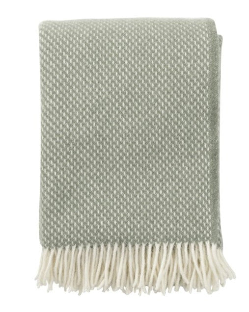 Klippan - Preppy | plaid van lamswol Dusty green 130x200 cm.