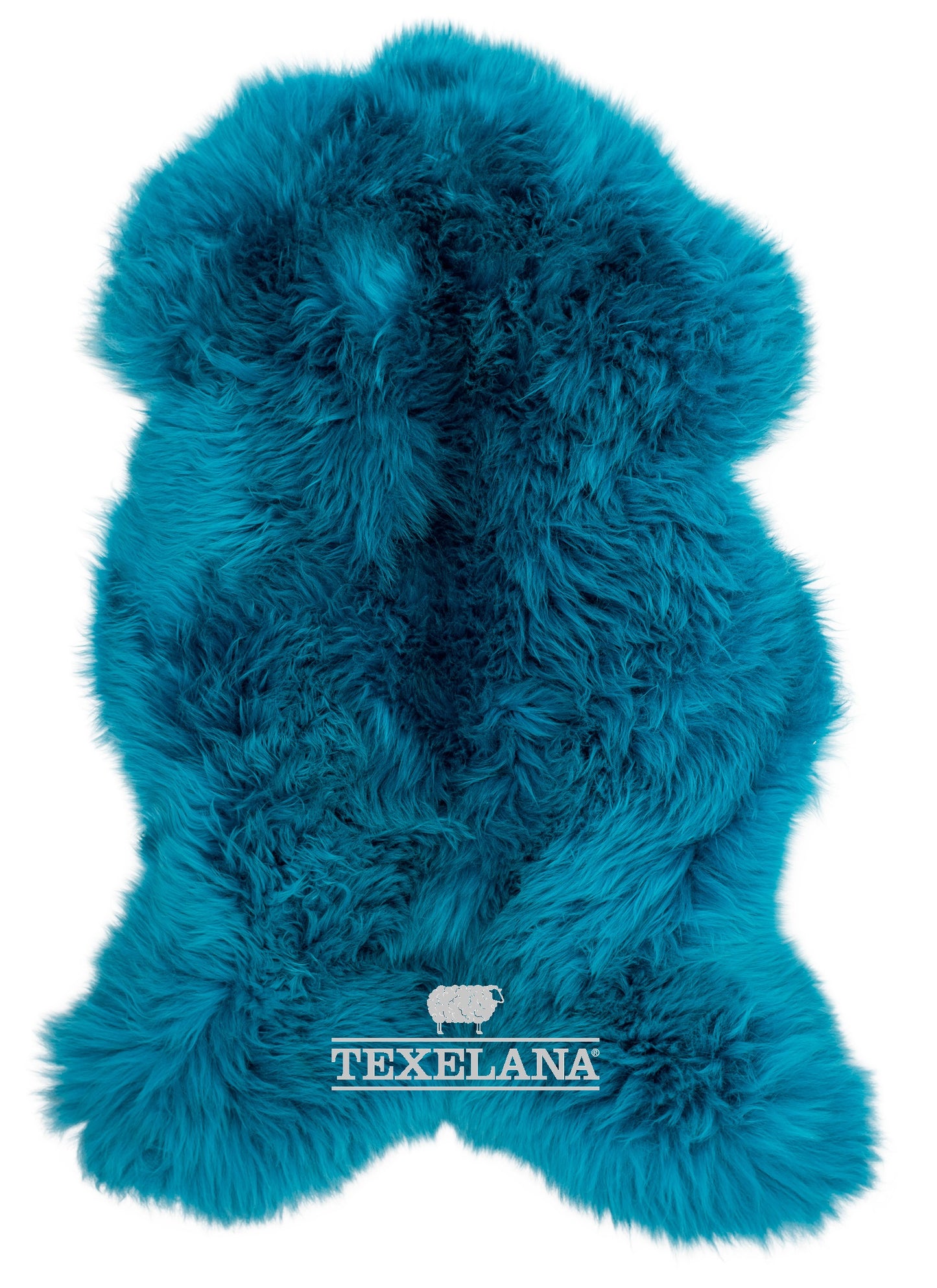 Texelana - geverfde schapenvacht | azuur blauw
