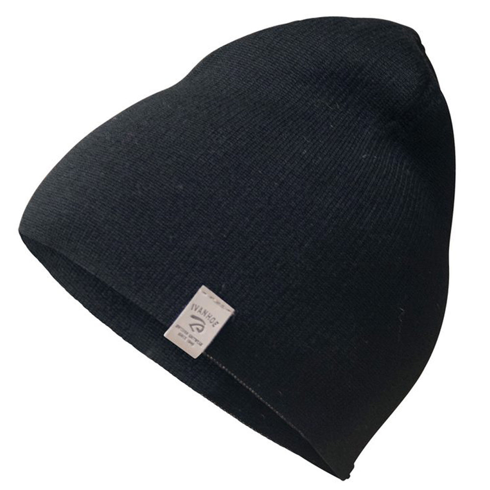 Ivanhoe Knitted in Sweden - Uni hat | muts van merinowol Black