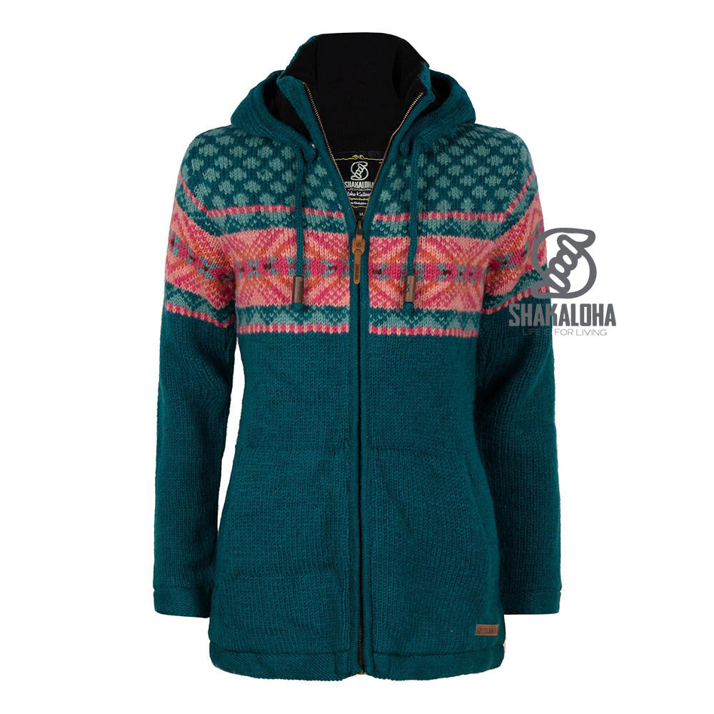 Shakaloha - Glacier | wollen damesvest Aqua
