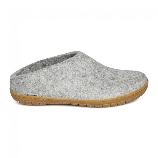 Glerups | slip-on slipper with rubber sole - grey
